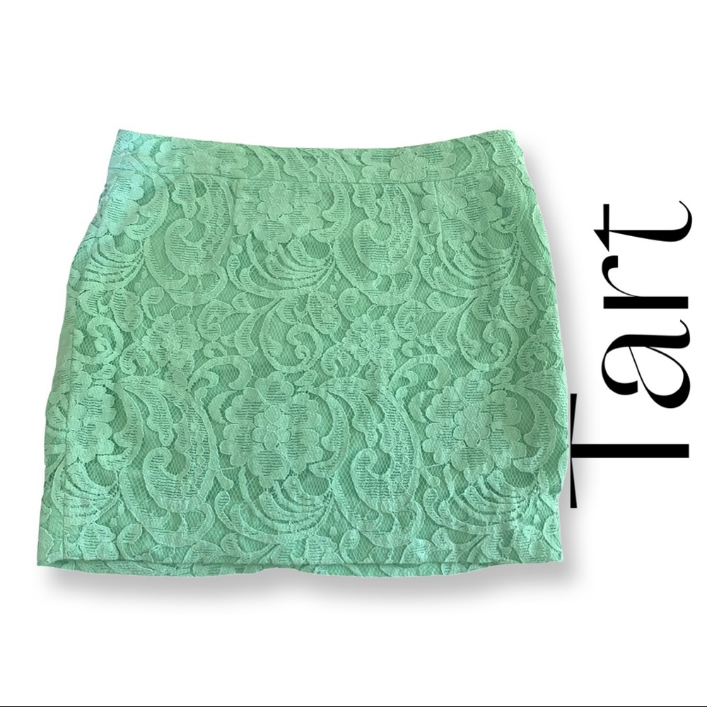 Tart Mint Green Lace Mini Skirt
